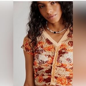 Free People Solana Ruched Top Size Medium